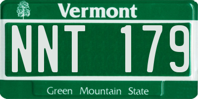VT license plate NNT179