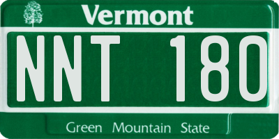 VT license plate NNT180