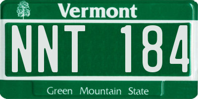 VT license plate NNT184