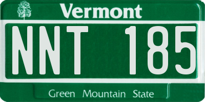 VT license plate NNT185