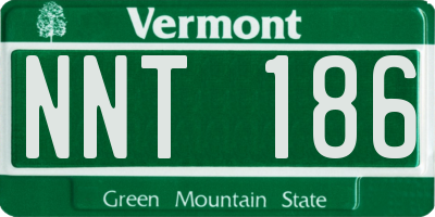 VT license plate NNT186