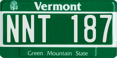 VT license plate NNT187