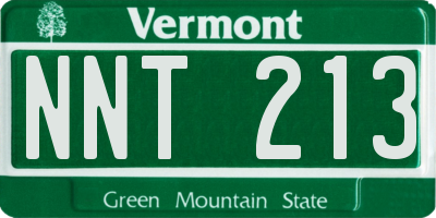 VT license plate NNT213