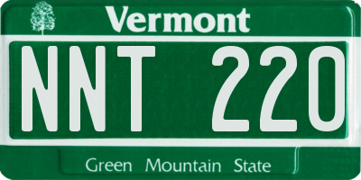 VT license plate NNT220