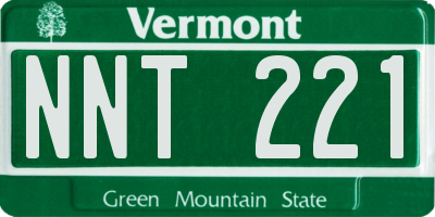 VT license plate NNT221