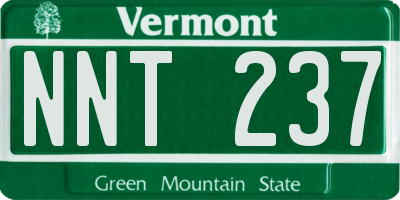 VT license plate NNT237