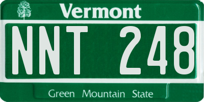 VT license plate NNT248