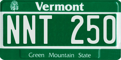 VT license plate NNT250