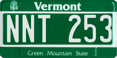 VT license plate NNT253