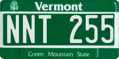VT license plate NNT255