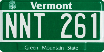 VT license plate NNT261