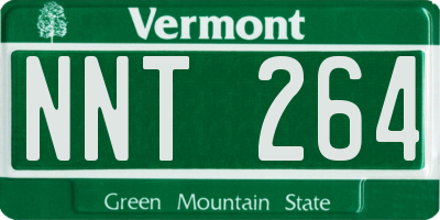 VT license plate NNT264
