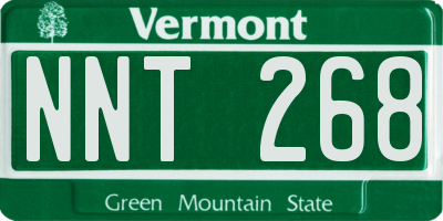 VT license plate NNT268
