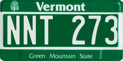 VT license plate NNT273
