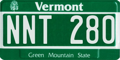 VT license plate NNT280
