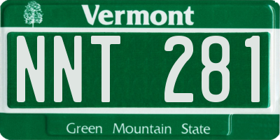 VT license plate NNT281