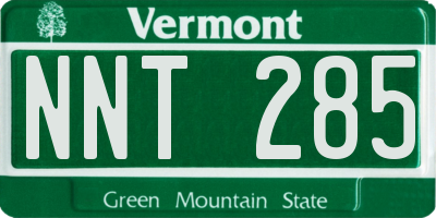 VT license plate NNT285