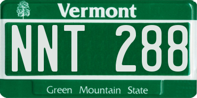 VT license plate NNT288