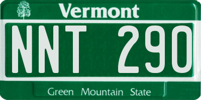 VT license plate NNT290
