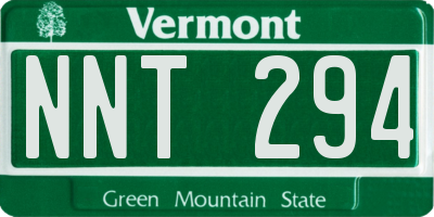 VT license plate NNT294