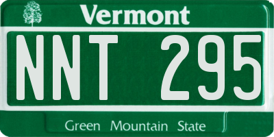 VT license plate NNT295