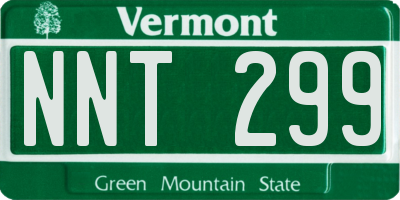 VT license plate NNT299