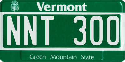 VT license plate NNT300