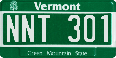 VT license plate NNT301