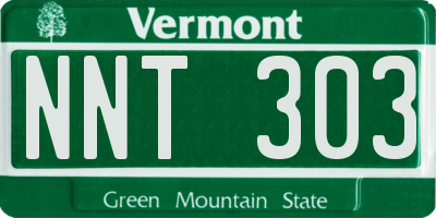 VT license plate NNT303