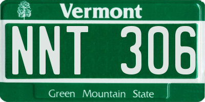 VT license plate NNT306