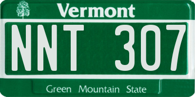VT license plate NNT307