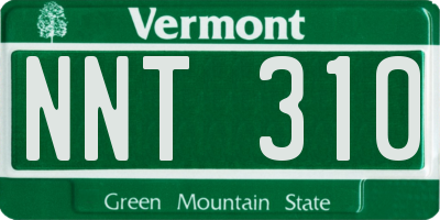 VT license plate NNT310