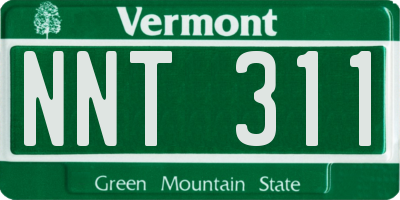 VT license plate NNT311