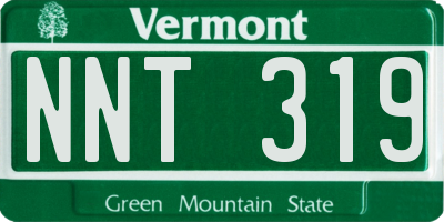 VT license plate NNT319