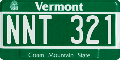 VT license plate NNT321