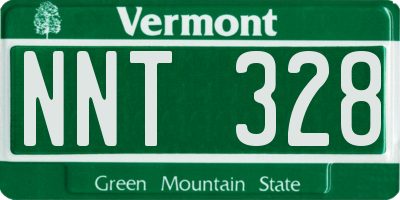 VT license plate NNT328