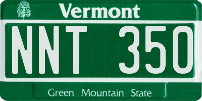 VT license plate NNT350