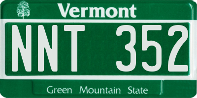 VT license plate NNT352