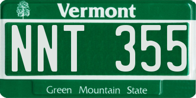 VT license plate NNT355