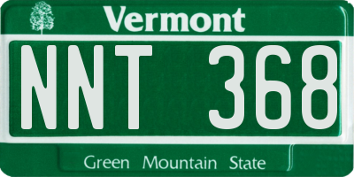 VT license plate NNT368