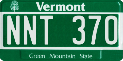 VT license plate NNT370