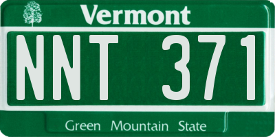 VT license plate NNT371