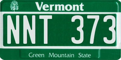 VT license plate NNT373