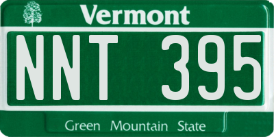 VT license plate NNT395