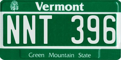 VT license plate NNT396
