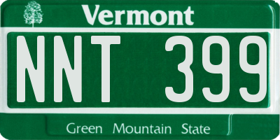 VT license plate NNT399