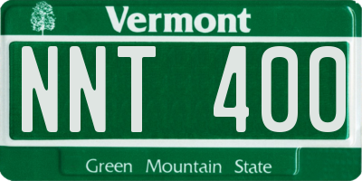 VT license plate NNT400