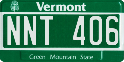 VT license plate NNT406