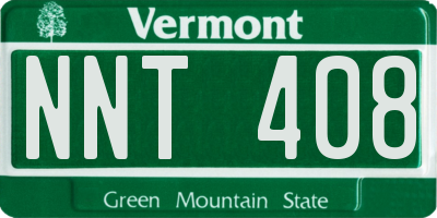 VT license plate NNT408