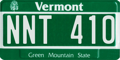 VT license plate NNT410